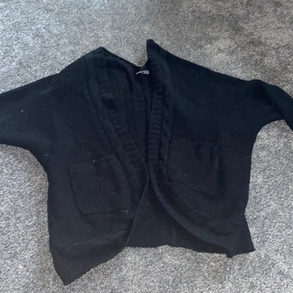 black cardigan